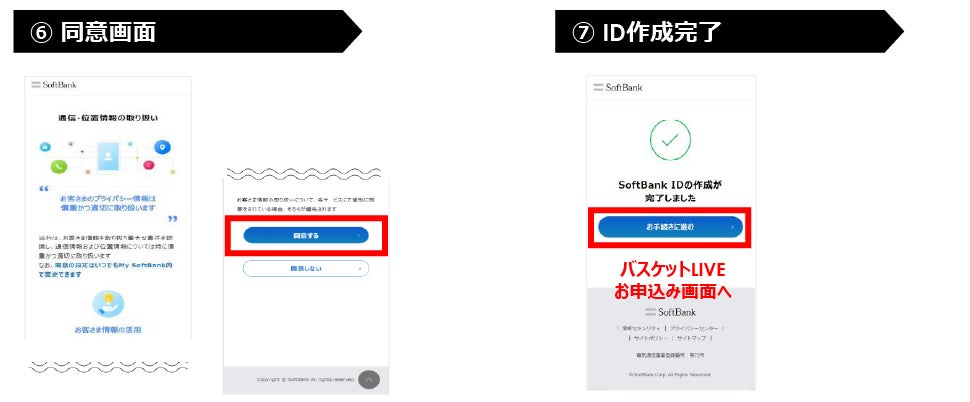 SoftBank ID 発行手順 3