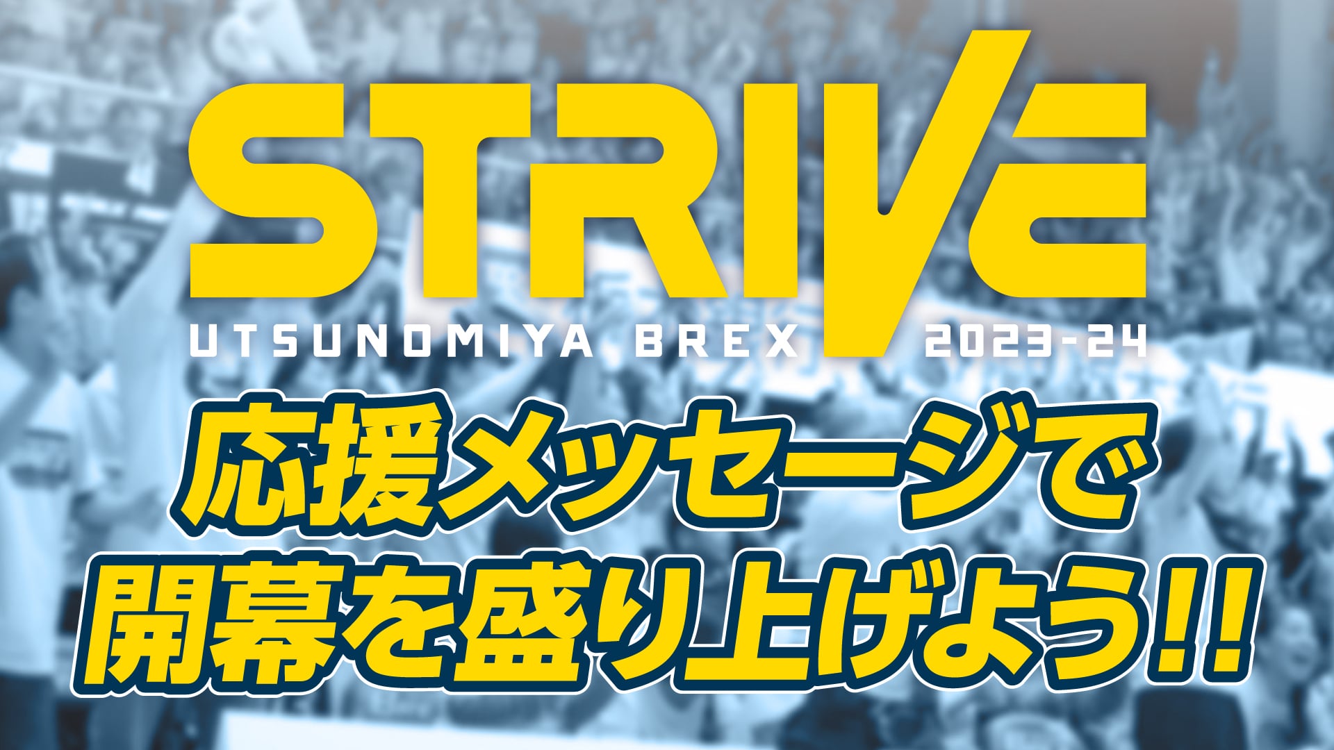 2023-24シーズン開幕「STRIVE」応援メッセージ募集のお知らせ