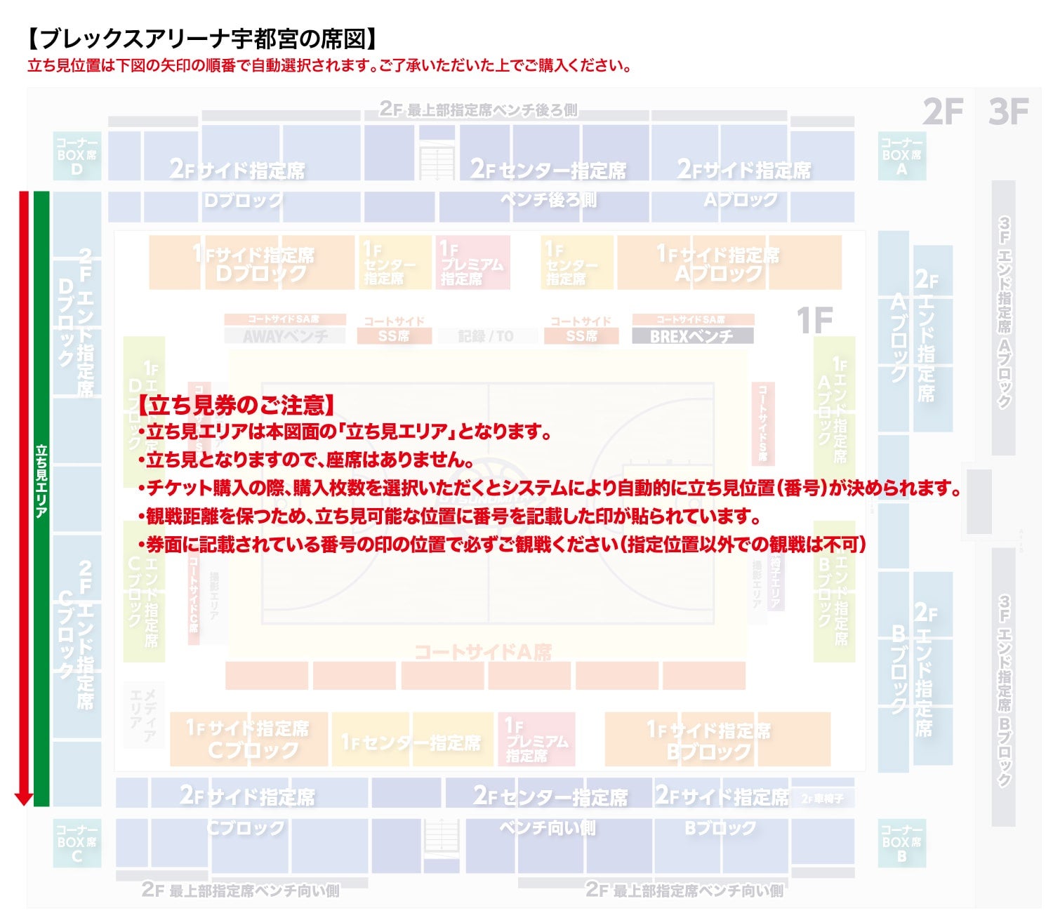 2020-21 10/3(土) 琉球戦 ブレックスアリーナ宇都宮 立ち見席